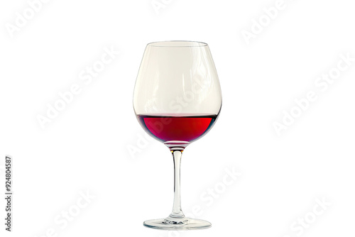 Elegant wine glass filled with rich red wine, perfect for celebrations or dining occasions, showcasing luxury and sophistication.