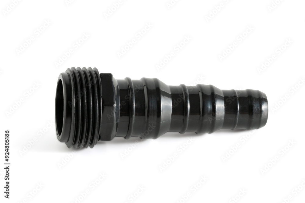 Water or vacuum hose, Components for the garden product of low-pressure isolated on a white background with clipping path. Close-up Water or vacuum hose, Components for the garden product of low-pressure isolated on a white background with clipping path. Close-up