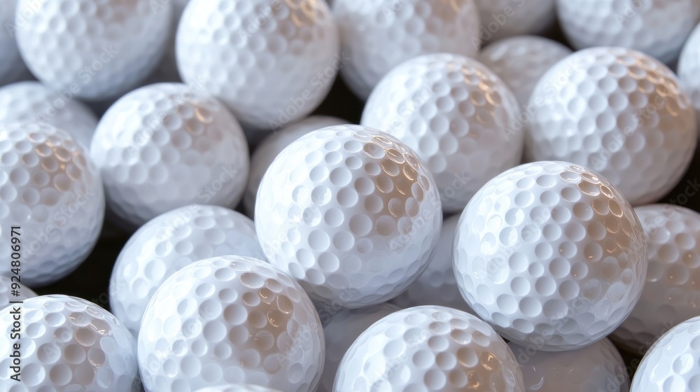 Pile of White Golf Balls Background Wallpaper