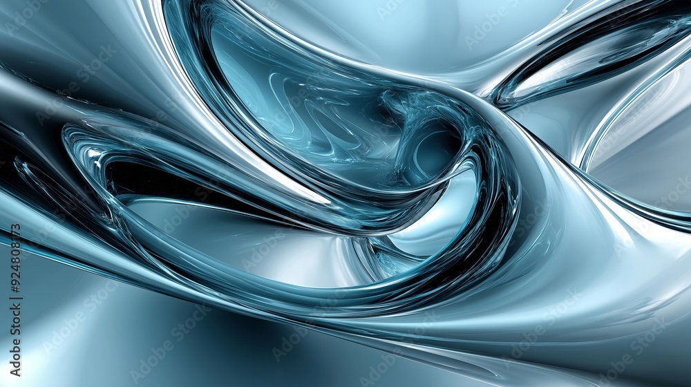 Mesmerizing Abstract Fluid Waves in Shades of Blue Mesmerizing Abstract Fluid Waves in Shades of Blue