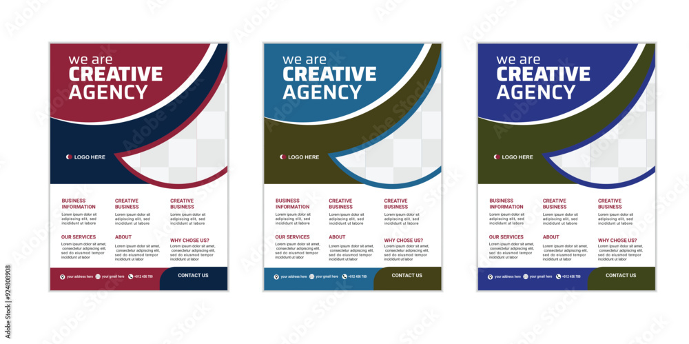 Creative Agency Flyer Design. Abstract concepts. Editable Creative Agency Flyer Design. Abstract concepts. Editable