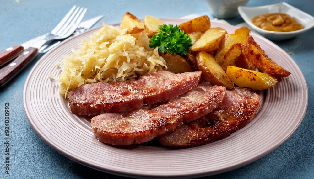 German Palatinate Saumagen with Sauerkraut German Palatinate Saumagen with Sauerkraut