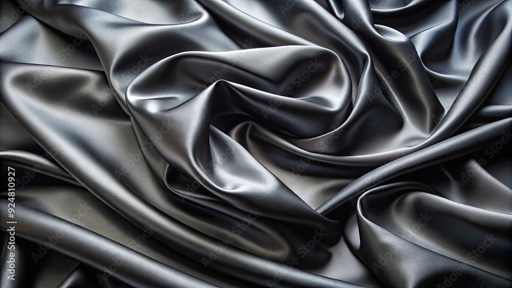 Luxurious black satin fabric with elegant folds and smooth texture , elegant, luxurious, black satin, fabric, soft Luxurious black satin fabric with elegant folds and smooth texture , elegant, luxurious, black satin, fabric, soft