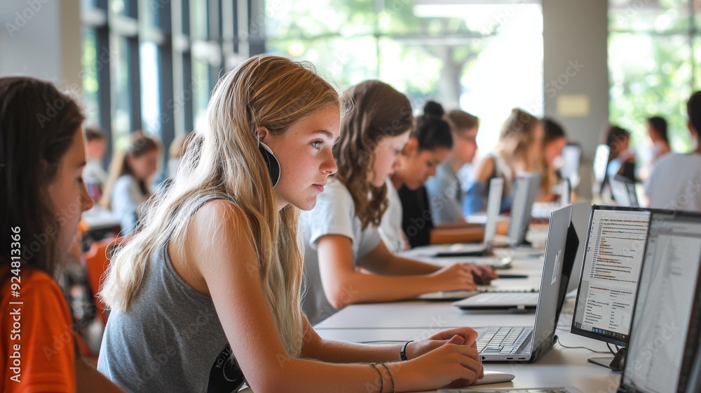 Young Women Working on Young Women Working on
