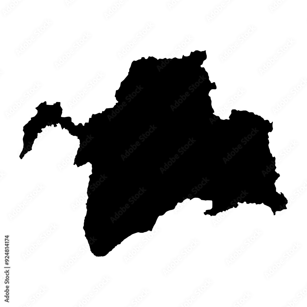 Fototapeta premium Gorno Badakhshan region map, administrative division of Tajikistan. Vector illustration.