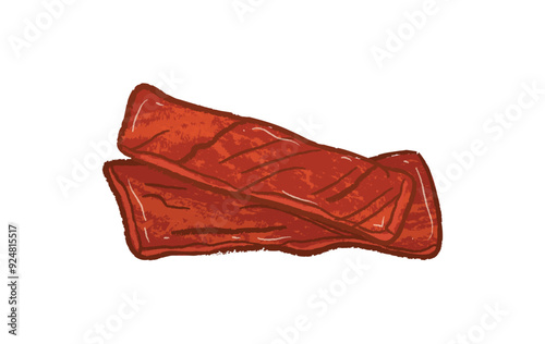 Rectangle sliced chewy pork jerky