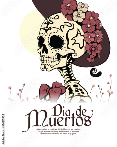 Decorations Mexican Day of the Dead vector sugar skulls Catrina calavera