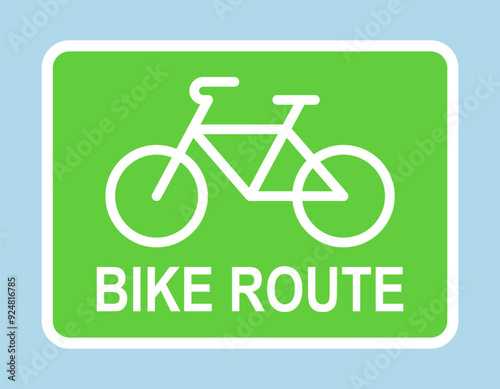 Vector Bike Route Signage