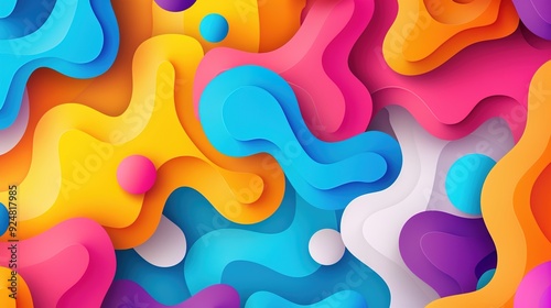 Retro shape pattern wallpaper