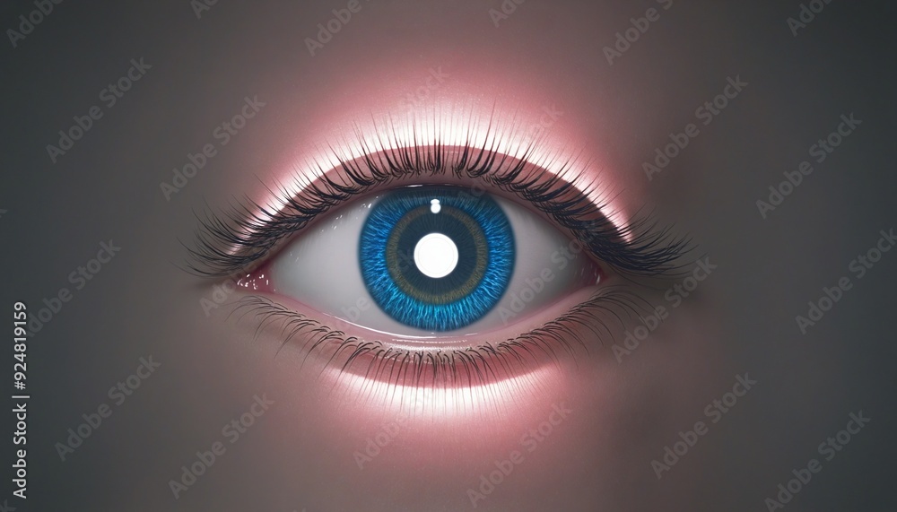 illustration of abstract lightened eye illustration of abstract lightened eye