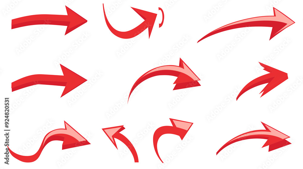 Red arrow set Red arrow set