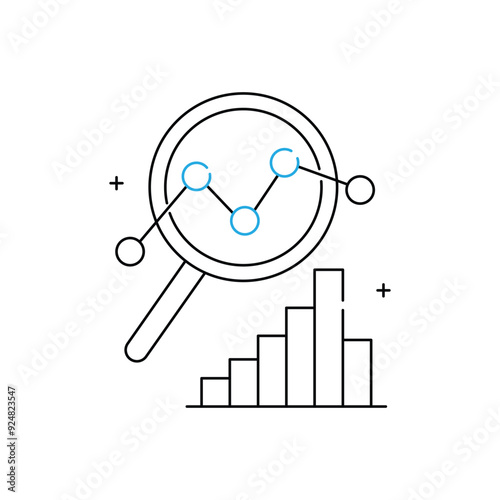 Data Driven Information Strategy Vector Icon Design with Editable Stroke