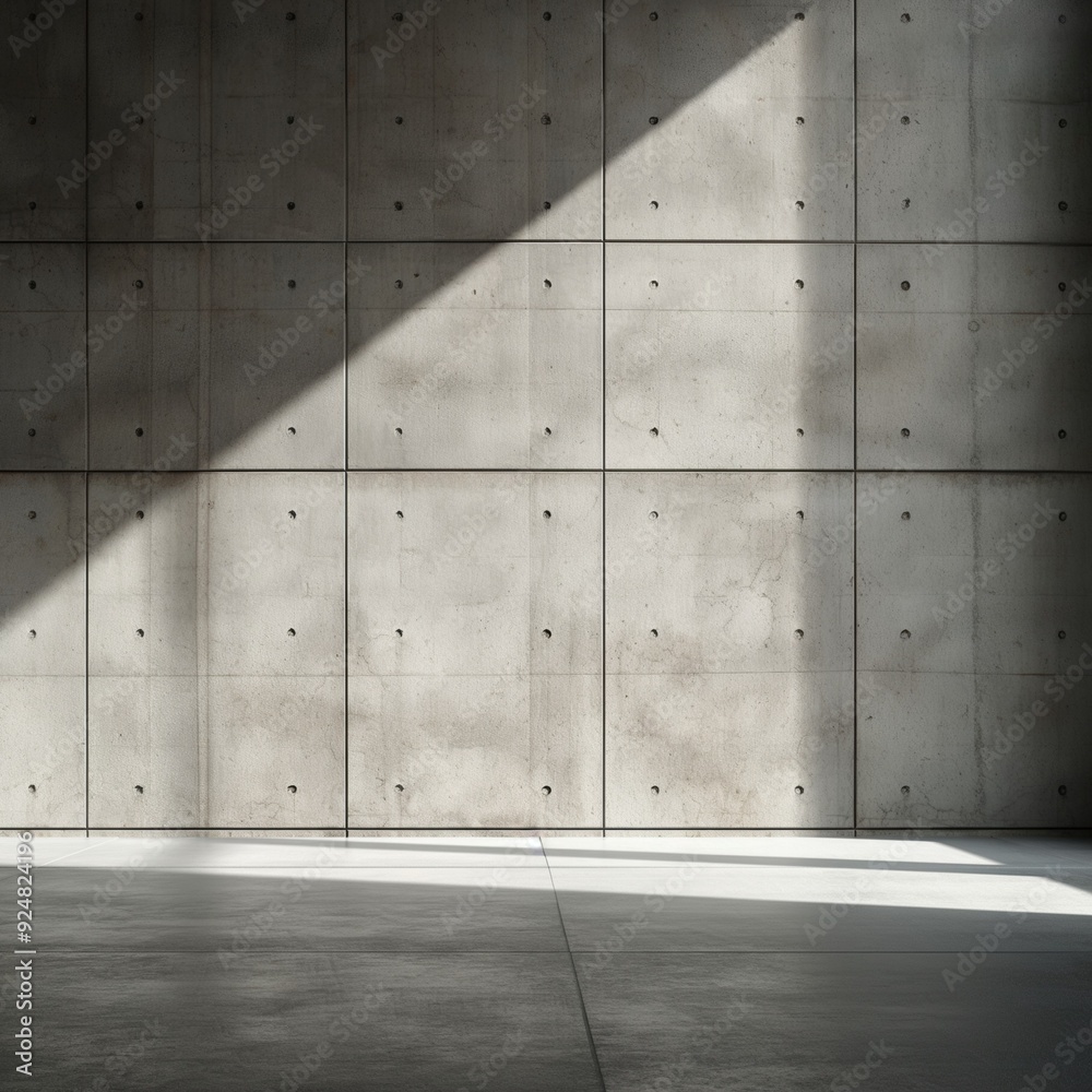 Empty room with concrete walls and floor Empty room with concrete walls and floor