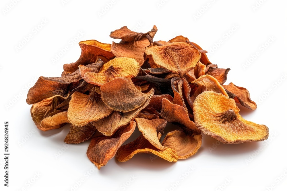 Isolated dry Bael Fruit tea on white background with clipping path Isolated dry Bael Fruit tea on white background with clipping path
