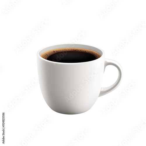 Wallpaper Mural A white ceramic cup filled with black coffee. Isolated on a white background. Perfect image for cafe, beverage, and food-related content. Torontodigital.ca