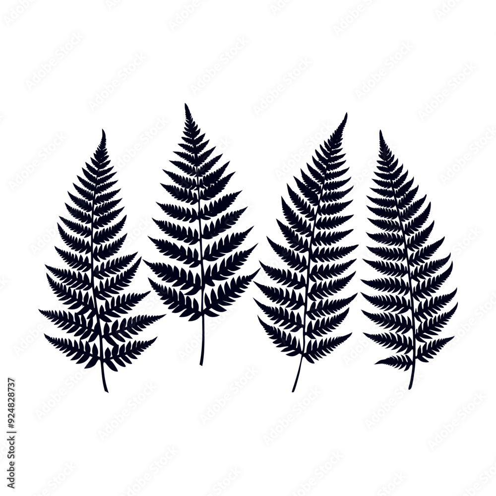 leaves silhouettes Clip art isolated vector illustration on white background leaves silhouettes Clip art isolated vector illustration on white background