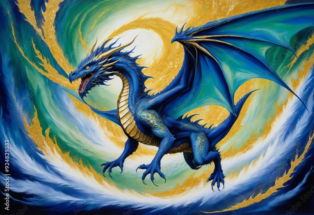 A Mythical Dragon's Spellbinding Flight A Mythical Dragon's Spellbinding Flight