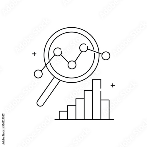 Data Driven Vector Icon Design with Editable Stroke, insights, strategy, data visualization,