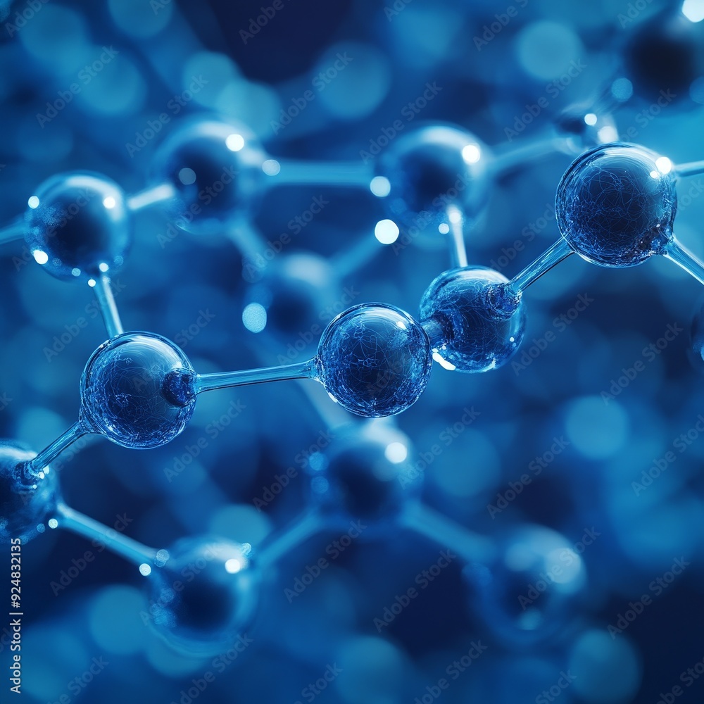 Abstract Molecular Science Background in Blue Tones Abstract Molecular Science Background in Blue Tones