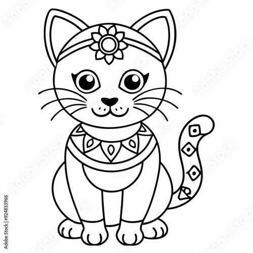 Cat mandalas Coloring page | Animals Mandala Coloring page for kids and Adults