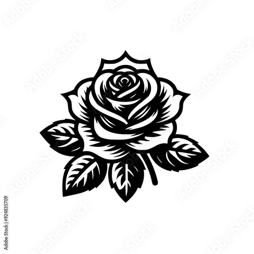 Rose Silhouette Illustration