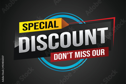 discount special offer poster dont miss out banner graphic design icon logo sign symbol social media website coupon

