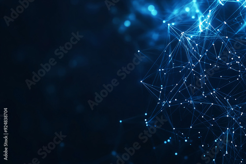 Blue Network Abstract Background.