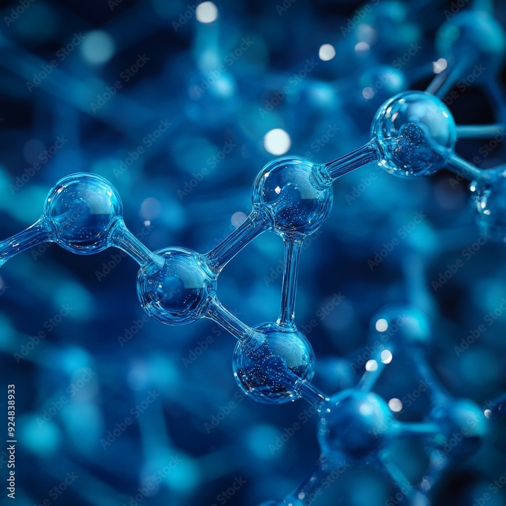 Abstract Molecular Science Background in Blue Tones Abstract Molecular Science Background in Blue Tones
