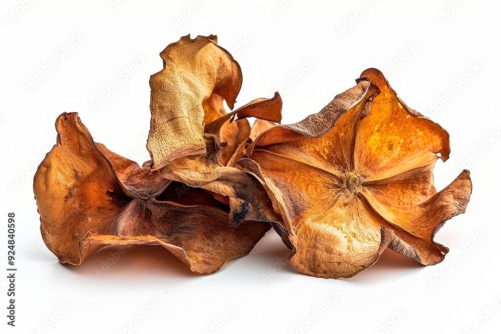 Dried bael fruit isolated on white Dried bael fruit isolated on white