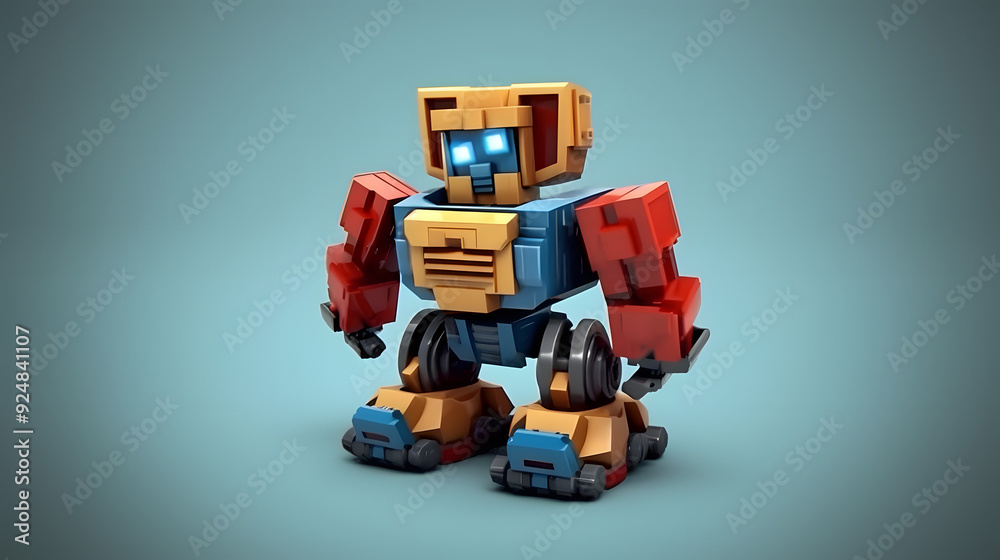 Obraz premium Car robot toy 3d