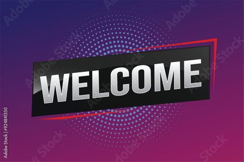welcome word text concept icon logo sign symbol vector note 3d style for use landing page, template, ui, web, mobile app, poster, banner, flyer, backdrop, gift card, coupon

