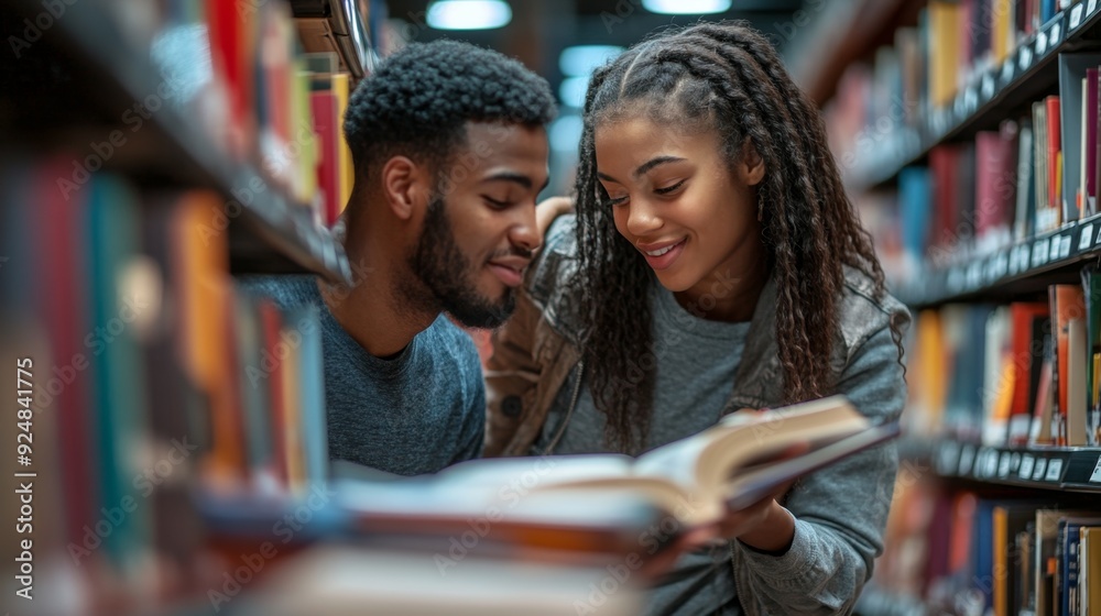 Young Couple Reading Together Young Couple Reading Together