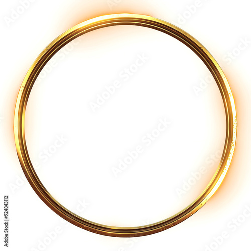 A golden ring with a yellow glow, creating a frame for your design.