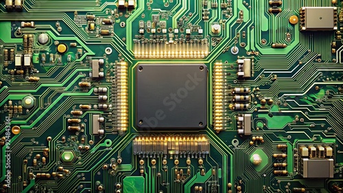 Circuit board background with electronic components, technology, motherboard, digital, computer, hardware