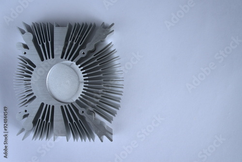 processor cooling radiator on a white background. isolated
