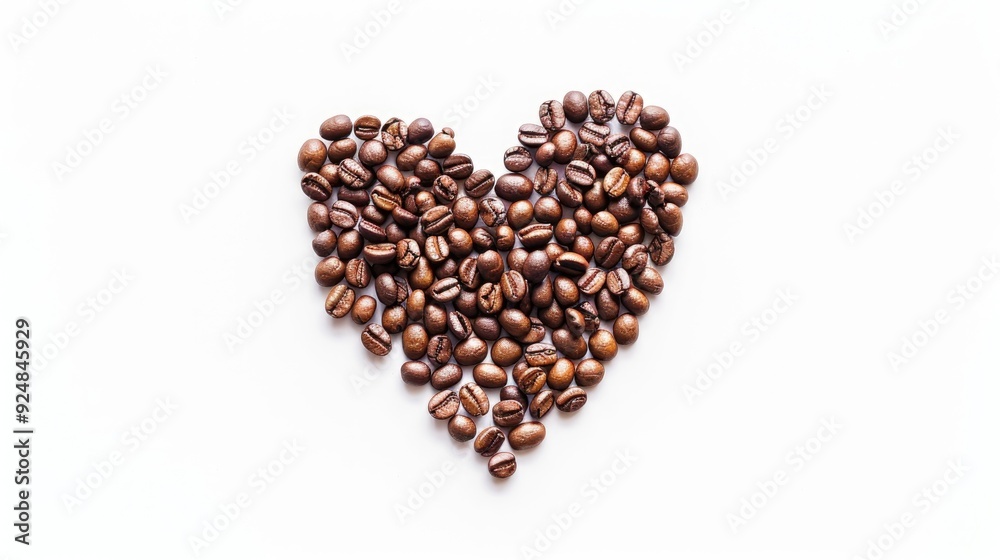 Coffee symbol on white backdrop Love for coffee idea
