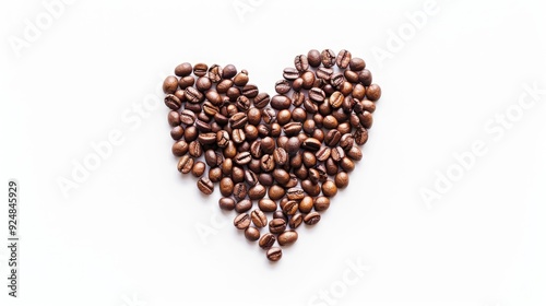 Coffee symbol on white backdrop Love for coffee idea