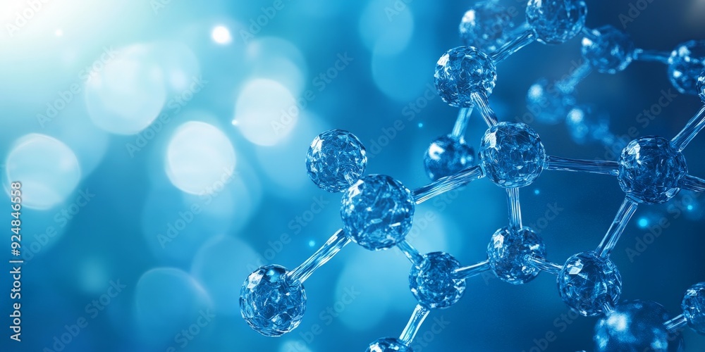 Abstract Molecular Science Background in Blue Tones Abstract Molecular Science Background in Blue Tones