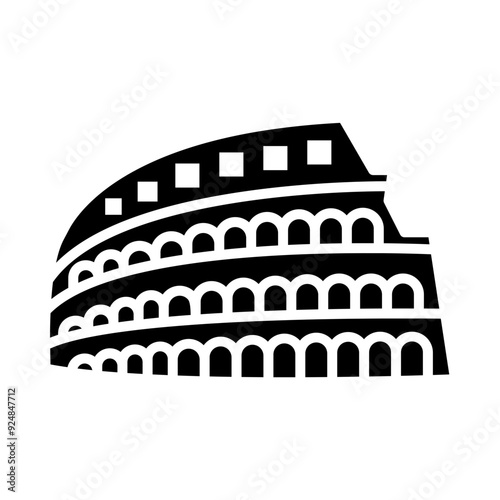 Colosseum glyph icon
