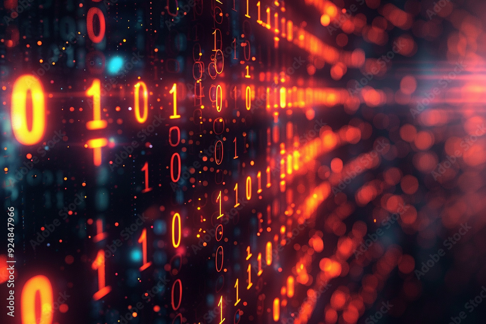 An abstract technological background featuring a mesmerizing display of ...