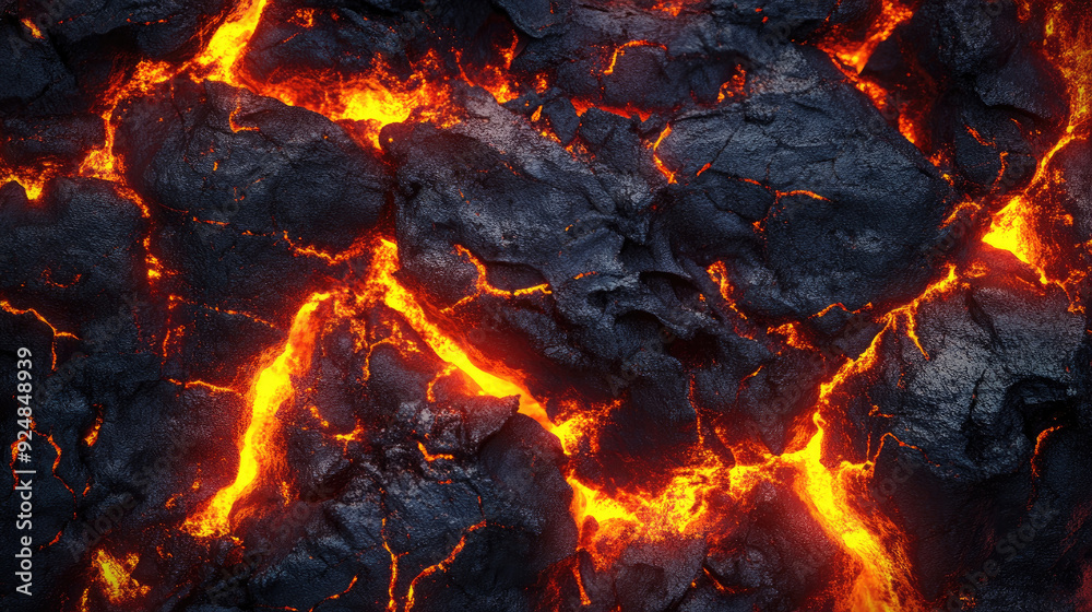 Burning Molten Lava Pattern for Fiery Background Designs Burning Molten Lava Pattern for Fiery Background Designs