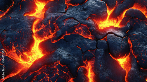 Burning Molten Lava Pattern for Fiery Background Designs