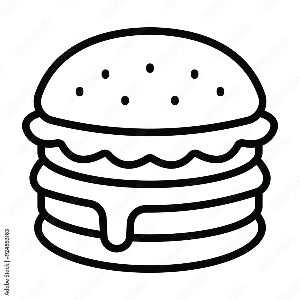 Simple Burger icon. The icon can be used for websites, print templates, presentation templates, illustrations, etc Simple Burger icon. The icon can be used for websites, print templates, presentation templates, illustrations, etc