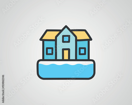 Home Icon in trendy flat style