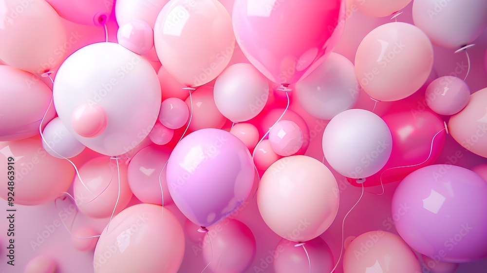 Wonderful Birthday background with balloons Wonderful Birthday background with balloons