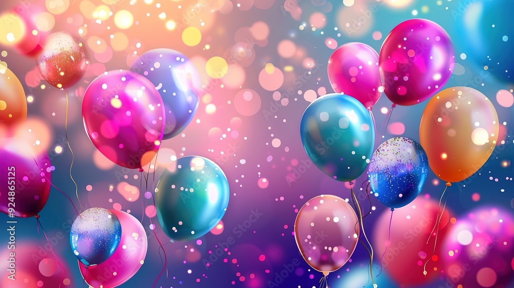 Magnificent Birthday background with balloons Magnificent Birthday background with balloons