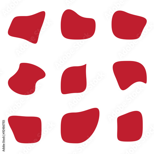 Blob shapes vector set design eps 10