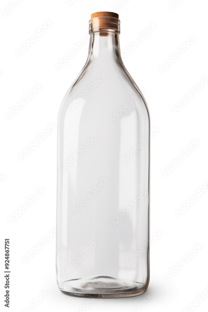 generated illustration of blank glass bottle with a cork stopper isolated on white background generated illustration of blank glass bottle with a cork stopper isolated on white background