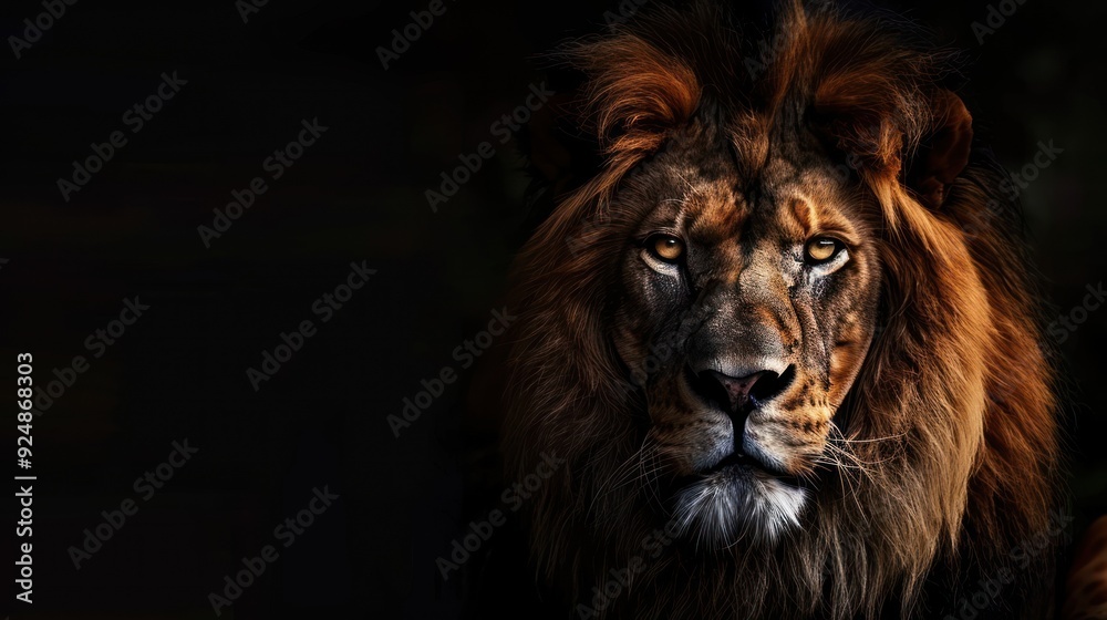 Naklejka premium Majestic Lion Portrait