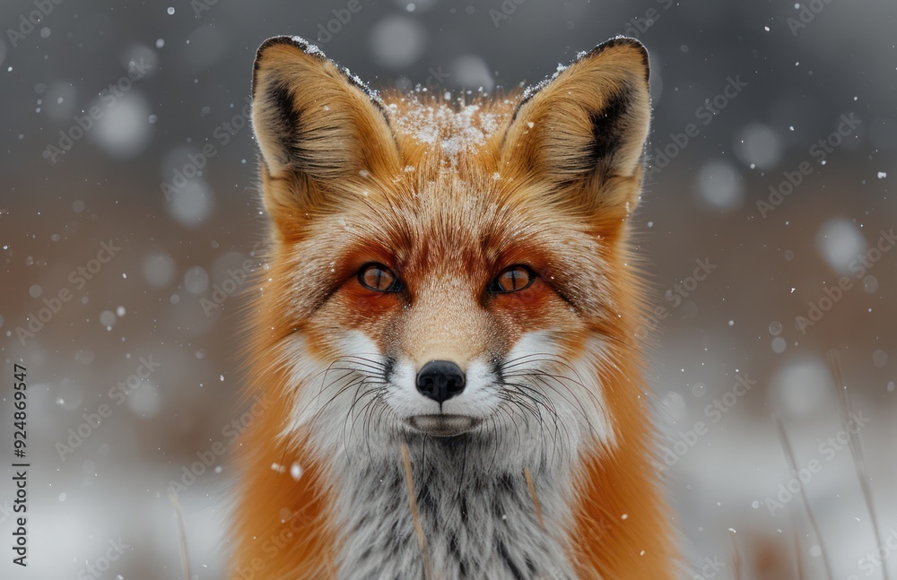 Fototapeta premium Red Fox in Winter Wonderland